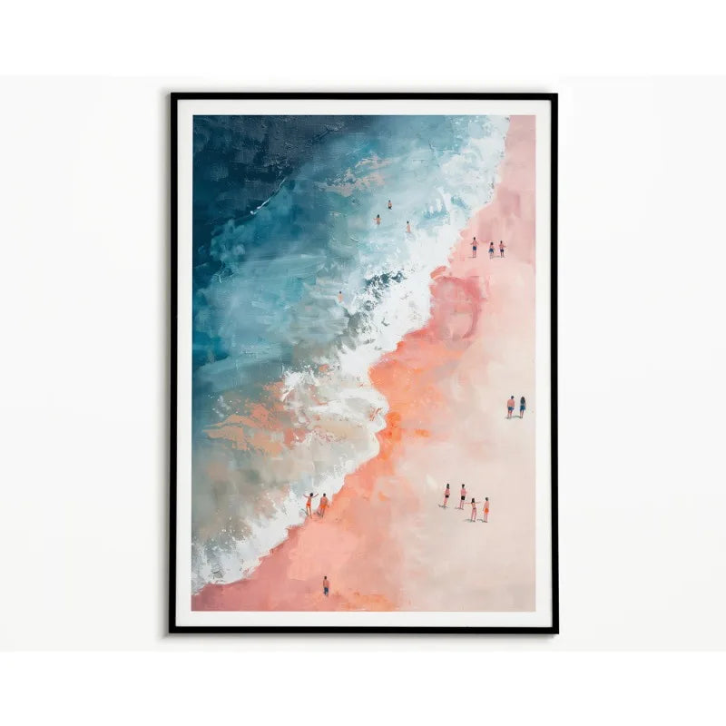 Ocean Beach Surfers Canvas Wall Art | Coastal Home Decor Print Canvas Wall Art Peaceful Pleasures Health and Wellness 5 20x30cm Unframed