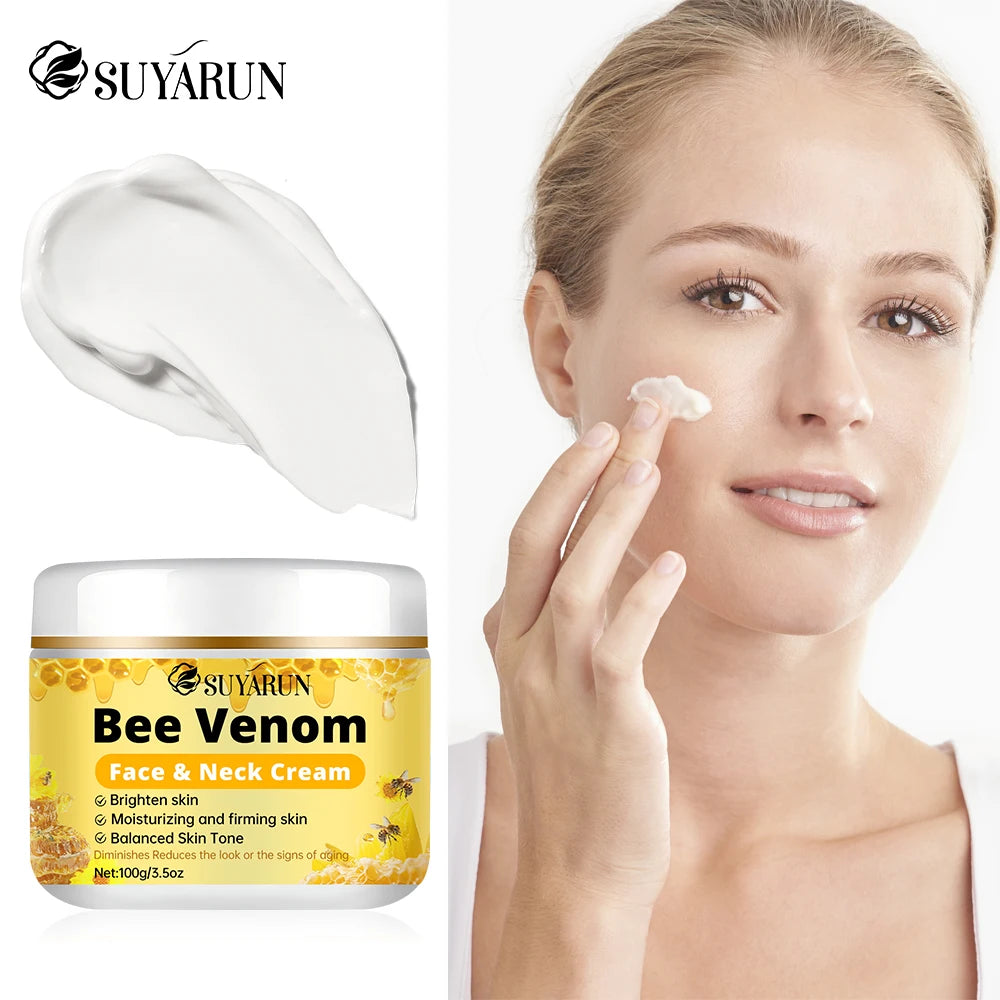 SUYARUN Premium Bee Venom Anti-Aging Face & Neck Cream - Firming Wrinkle Reduction, Deep Hydration Organic Formula. Peaceful Pleasures Health and Wellness
