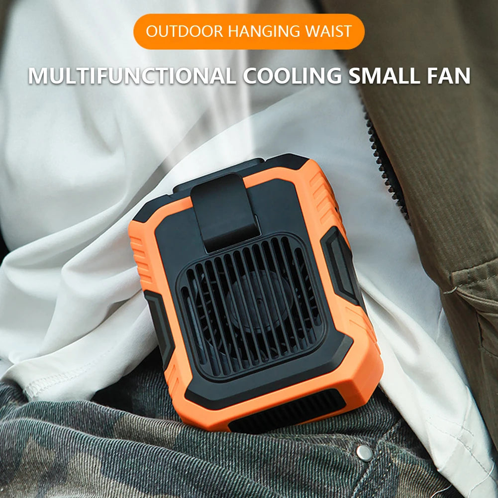 4000mAh USB Rechargeable Belt Waist Fan 3-Speed Peaceful Pleasures Health and Wellness