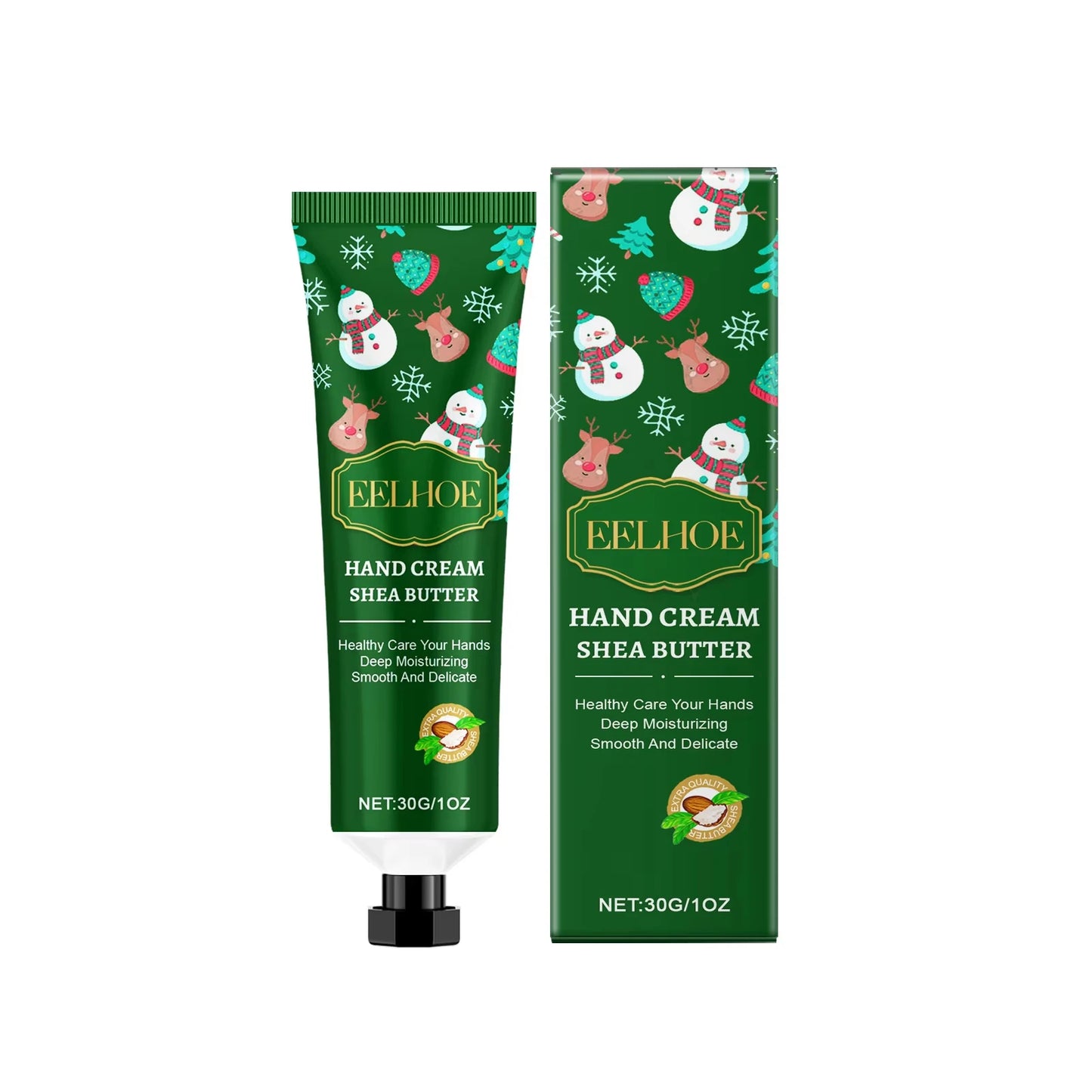 Christmas Hand Cream Moisturizing Refreshing Hand Cream for Dry Cracked Skin Nourishing Anti-Drying Smooth Winter Hydration 30g Peaceful Pleasures Health and Wellness Shea Butter