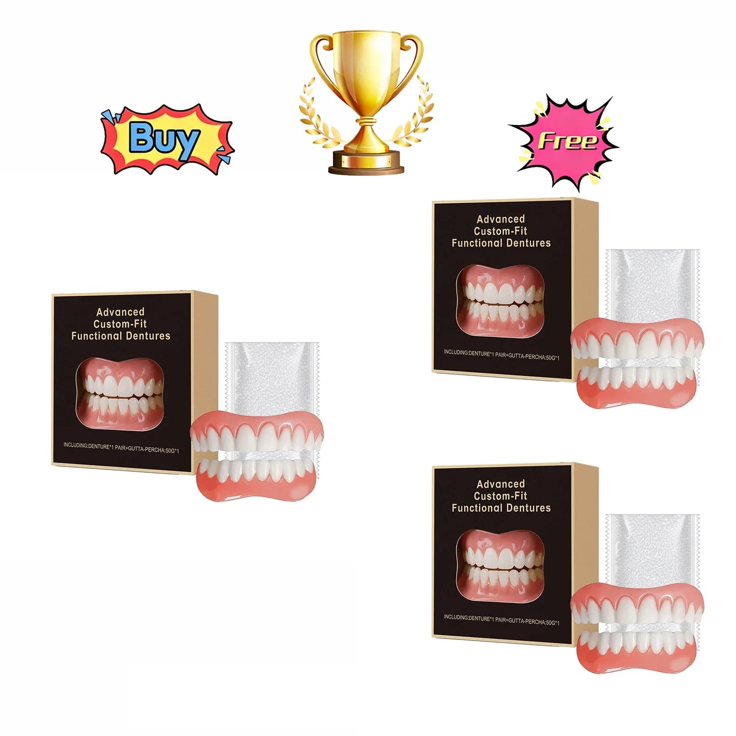 Denture Beauty Kit – Cosmetic Dental Care Set for Daily Wear