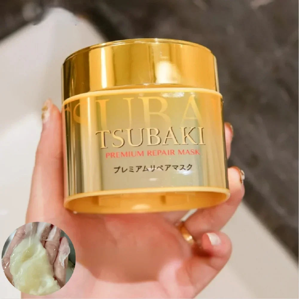 Japan TSUBAKI Premium Repair Mask - SPA Class Hair Care Experience, High Penetration Essence To Improve Frizz Repair Damage Care Peaceful Pleasures Health and Wellness