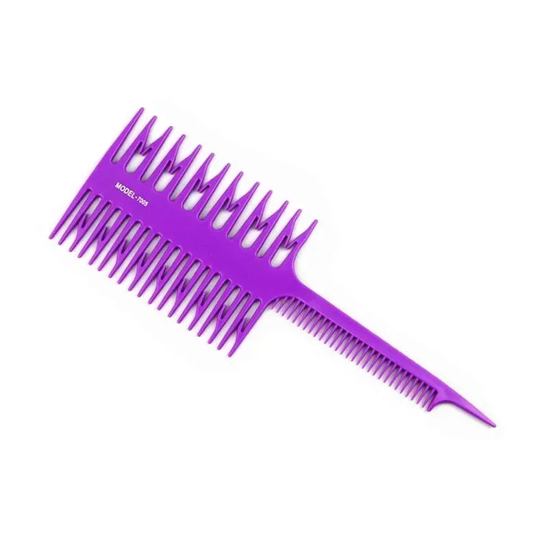 Hair Brush, Wide Tooth Comb, Styling Tool for Hair Dyeing, Highlighting, Barber and Hairdressing Peaceful Pleasures Health and Wellness PURPLE