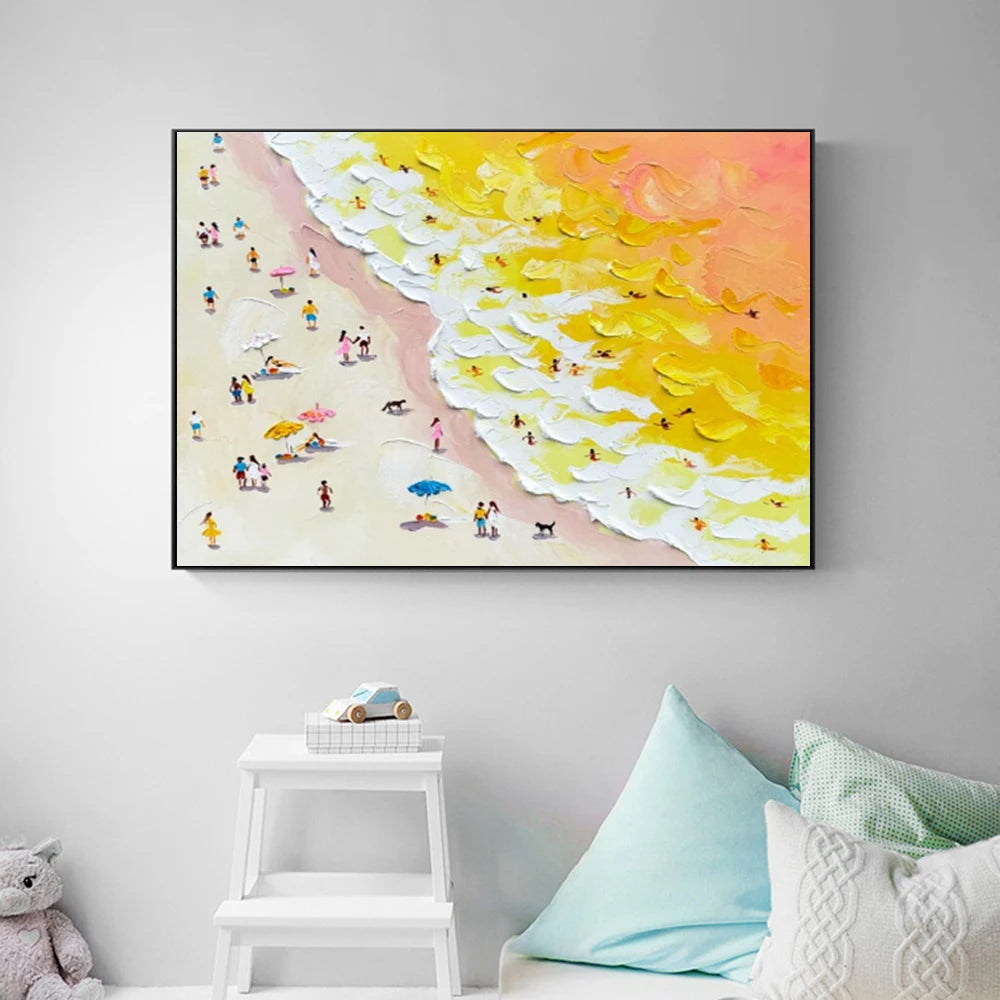 Abstract Werner Bronkhorst Painting Art Posters Prints Blue Texture Pool Swimming Minimalist Canvas Painting Modern Home Decor Peaceful Pleasures Health and Wellness