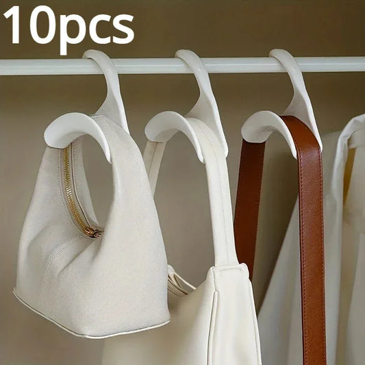 10pcs Widen Multipurpose Hangers Connection Hook Space Saving Hat Silk Scarf Shawls Handbag Hanging Rack Wardrobe Organizer Peaceful Pleasures Health and Wellness
