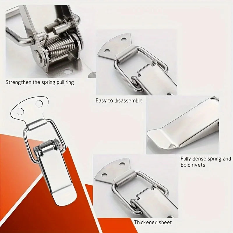 4-Piece Durable Spring Rod Latch Clip Stylish Modern Toggle Catch