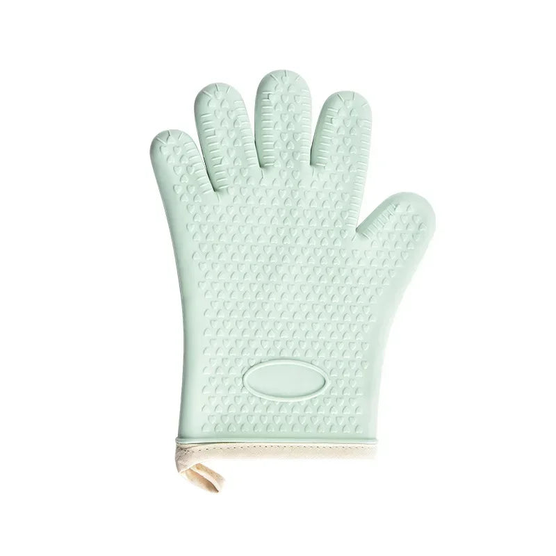 BBQ Oven Gloves | Anti-Slip Heat-Resistant Silicone 300°C BBQ Oven Gloves Peaceful Pleasures Health and Wellness 1pcs Short gloves