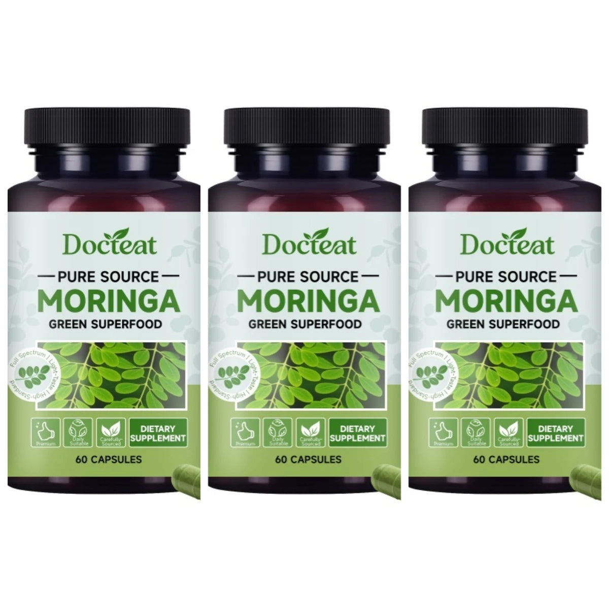Docteat Moringa Intestinal Support Capsules | Dietary Fiber