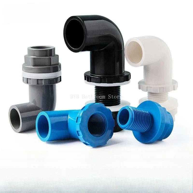 5-Pack PVC Aquarium Elbow Drain Connectors 20–50mm Fish Tank