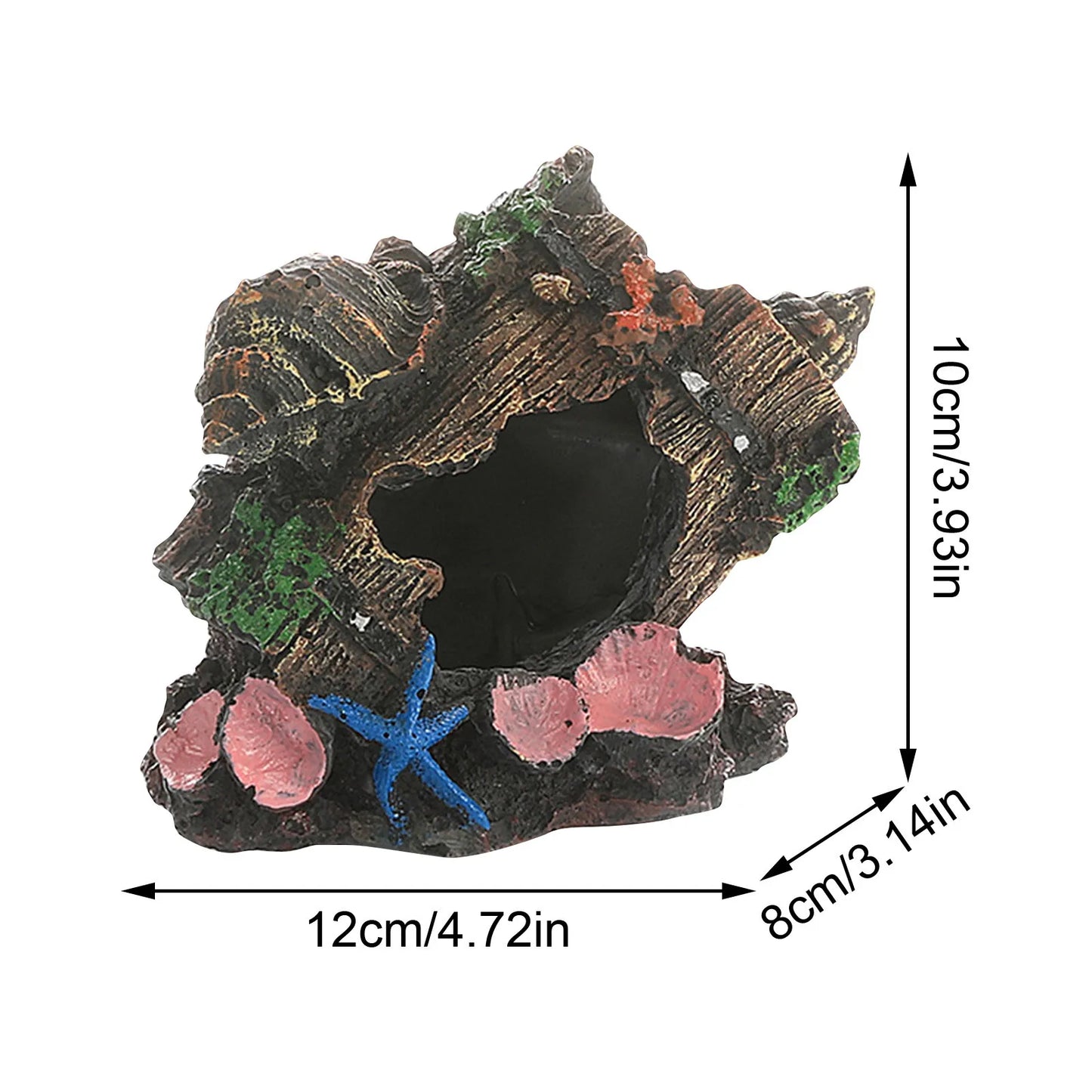 Aquarium Barrel Cave Resin Ornament | Fish Tank Decoration