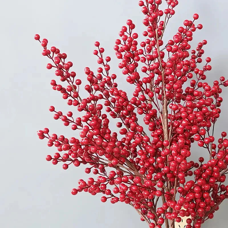 Artificial Holly Fruit Branches 10/30 PCS – Christmas Decor