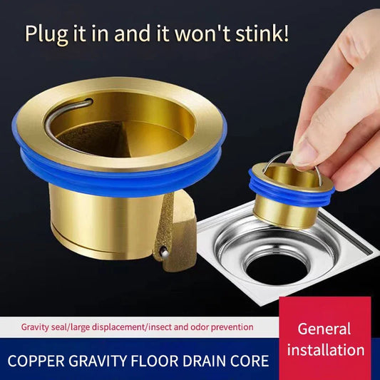 All-Brass Floor Drain Core – Odor & Insect Barrier Stopper Floor Drain Stopper Oasis Select