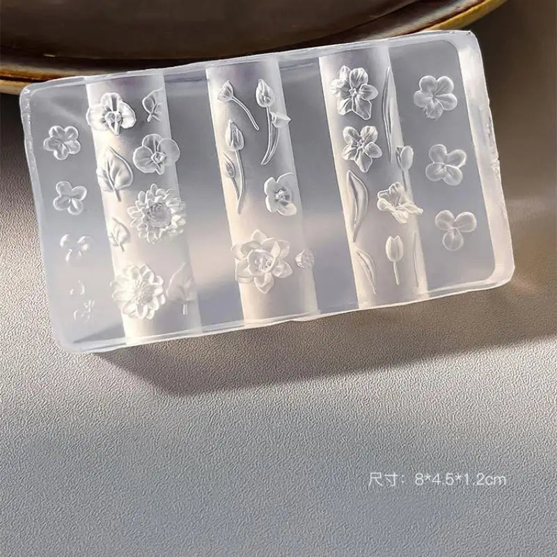 3D Flower Silicone Nail Art Mold – Reusable Petal DIY Template