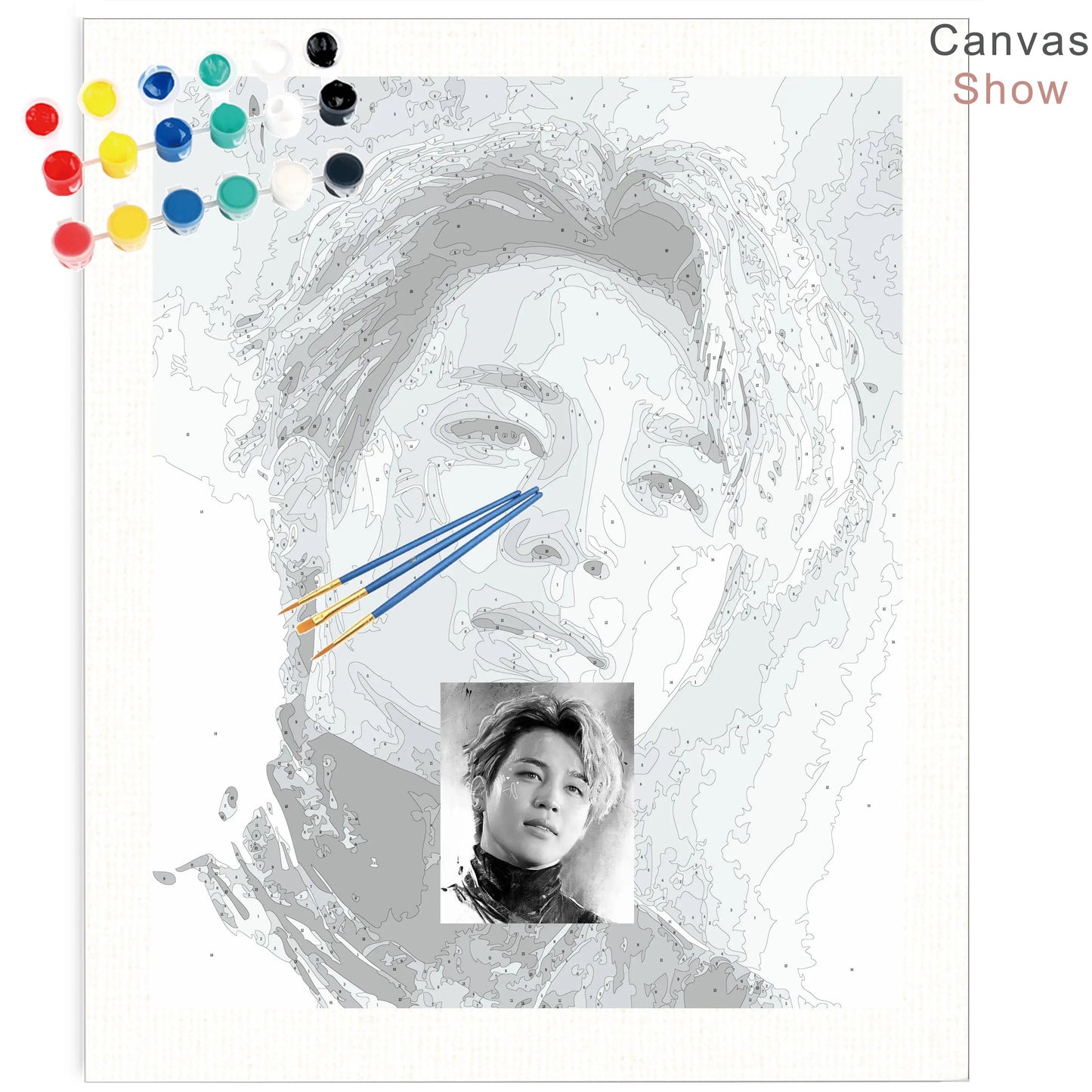 Paint by Numbers Kit – Men Figure Acrylic Canvas 60×75cm