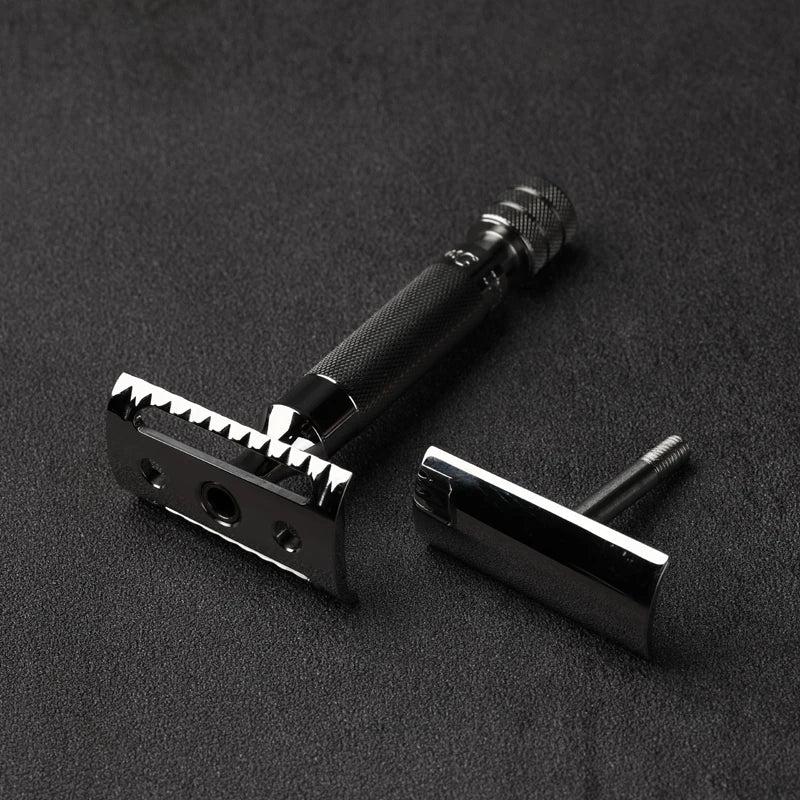Yaqi Diagonal Slant Stainless Steel Safety Razor With 0.35mm Blade Gap 77mm Handle Length And 13mm Diameter Portable Razor Peaceful Pleasures Health and Wellness