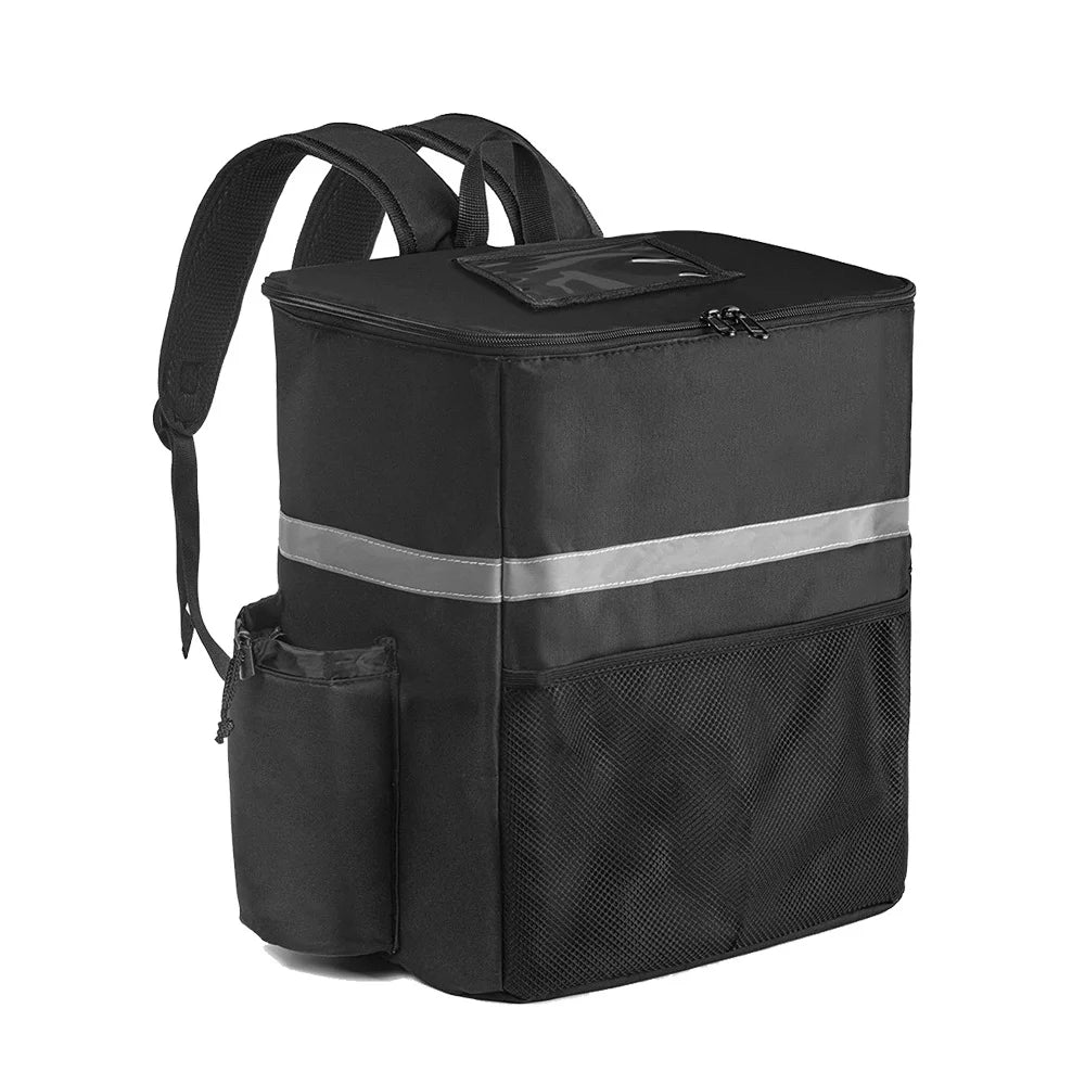 Insulated Delivery Backpack - Thermal Food Delivery Bag for Riders, 30L Large Capacity Takeout & Grocery Backpack Peaceful Pleasures Health and Wellness black