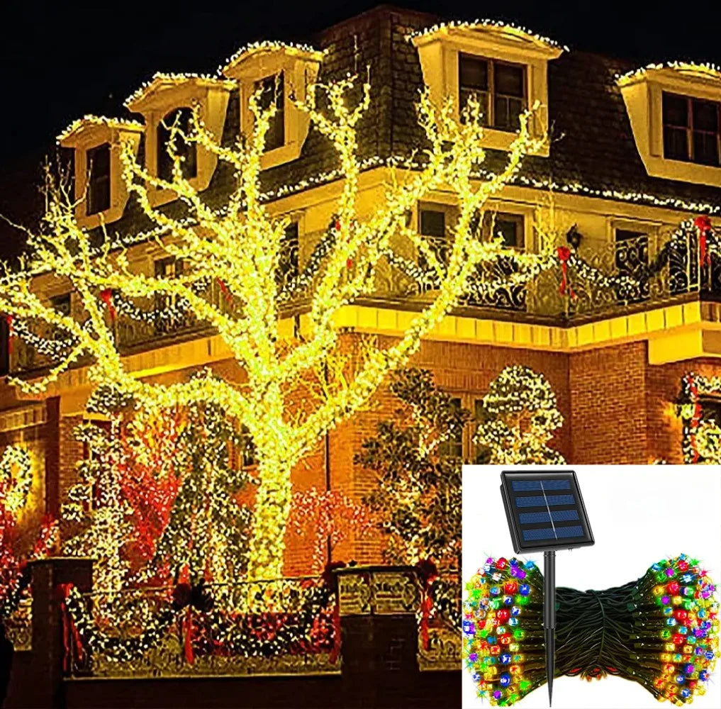 Solar Fairy String Lights Outdoor – 8 Mode IP66 Waterproof LED