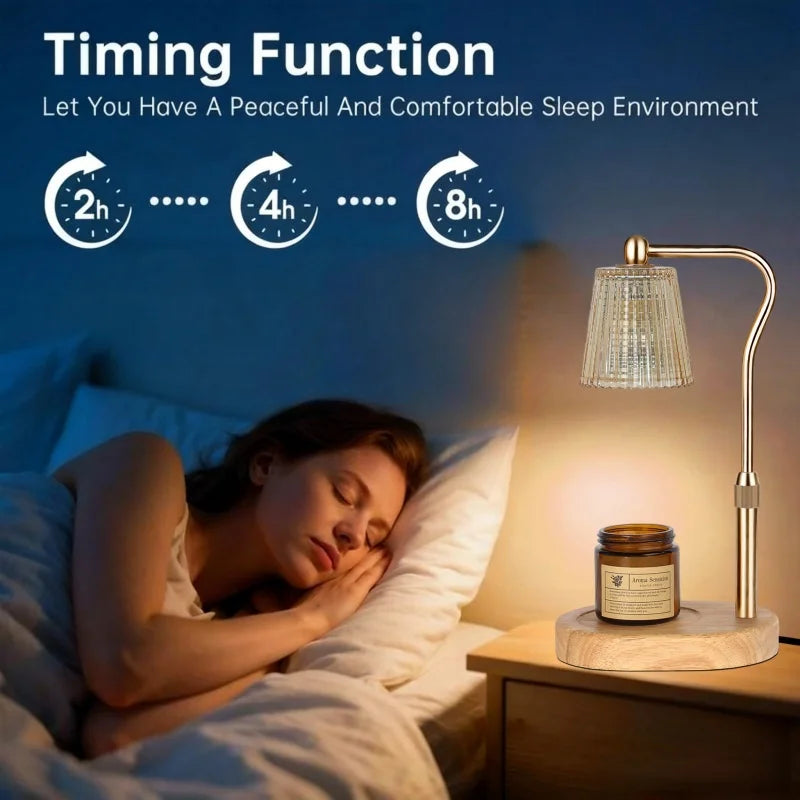 RUNTOIN Dimmable Candle Warmer Lamp with Timer | Wax Melt Night Light