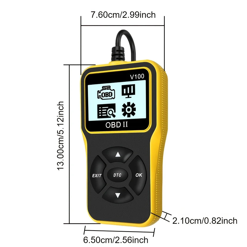 Car Diagnostic Equipment, 16-Pin Engine Diagnostic Tool, Obd2 Code Reader, with Digital Display, Obd 2 Scanner, Battery Not Included Peaceful Pleasures Health and Wellness