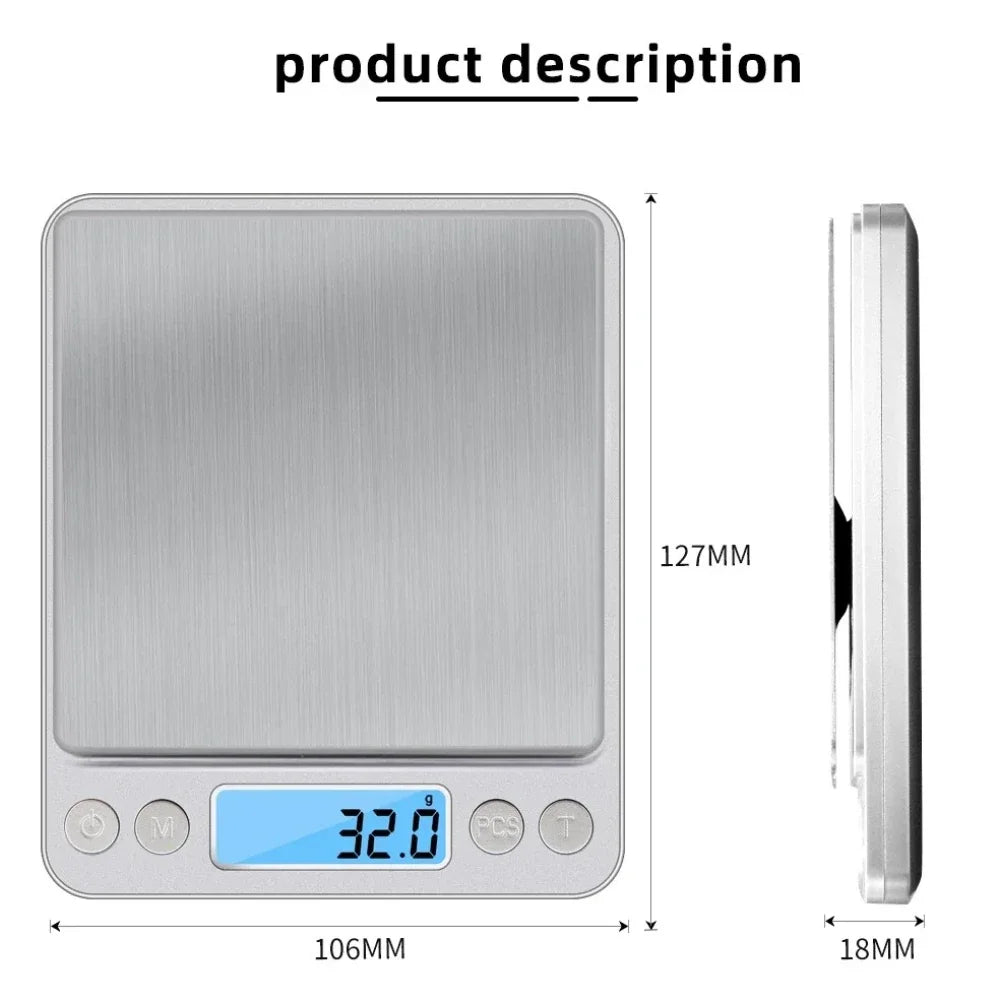 New multi specification digital kitchen scale precision scale for food and jewelry postal scale, LCD electronic measurement Peaceful Pleasures Health and Wellness