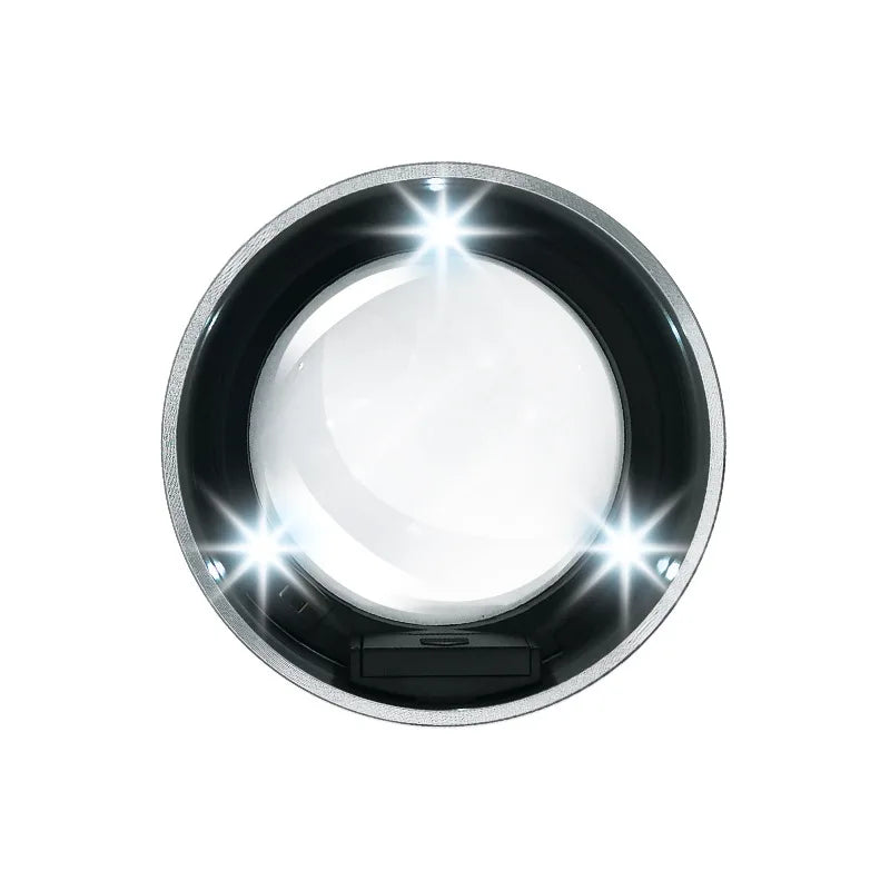 3Led 5X Magnifying Glass Optical Glass Lens Loupe Magnifier Handheld Coin Stamps Jewelry Mini Thread Counter Magnifier Peaceful Pleasures Health and Wellness