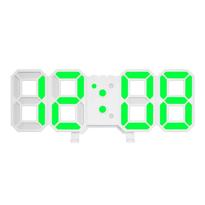 Modern LED Digital Wall Clock Triple Alarm Temperature Display