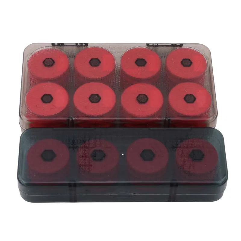 Fishing Line Spool Storage Box 8/16 Slots Clear Fishing Line Organizer Case with Foam Inserts Fishing Tackle Accessories Peaceful Pleasures Health and Wellness