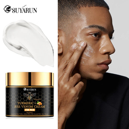 SUYARUN Bee Venom for Men Anti-aging Cream moisturizes, tightens, reduces wrinkles, glycerin and bee venom, moisturizes skin. Peaceful Pleasures Health and Wellness