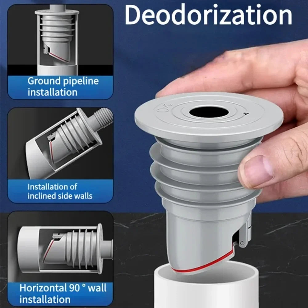 Silicone Drain Pipe Bathroom Deodorizing Sewer Pipe Sealing Ring Dish Drainer for Kitchen Sink Drains Bathrooms Accessories Trap Peaceful Pleasures Health and Wellness