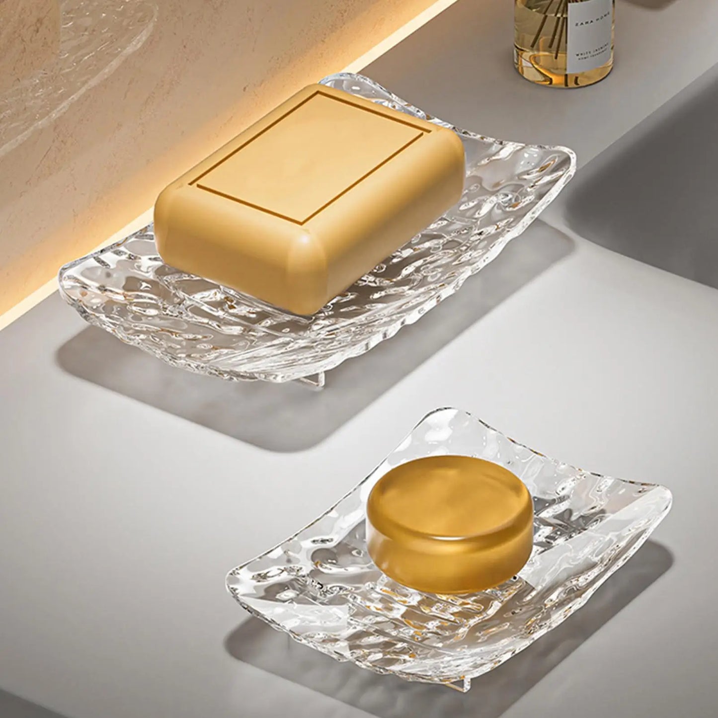 Soap Dish with Drain Holes – Non-Slip Quick-Dry Tray, 2-Pack