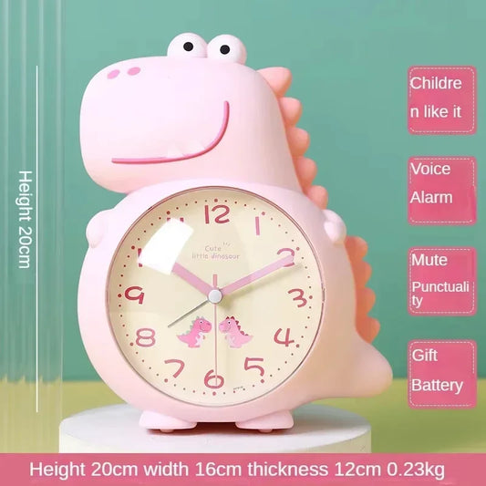 Cute Dinosaur Kids Alarm Clock with Night Light | Boys & Girls Kids Alarm Clock Peaceful Pleasures Health and Wellness