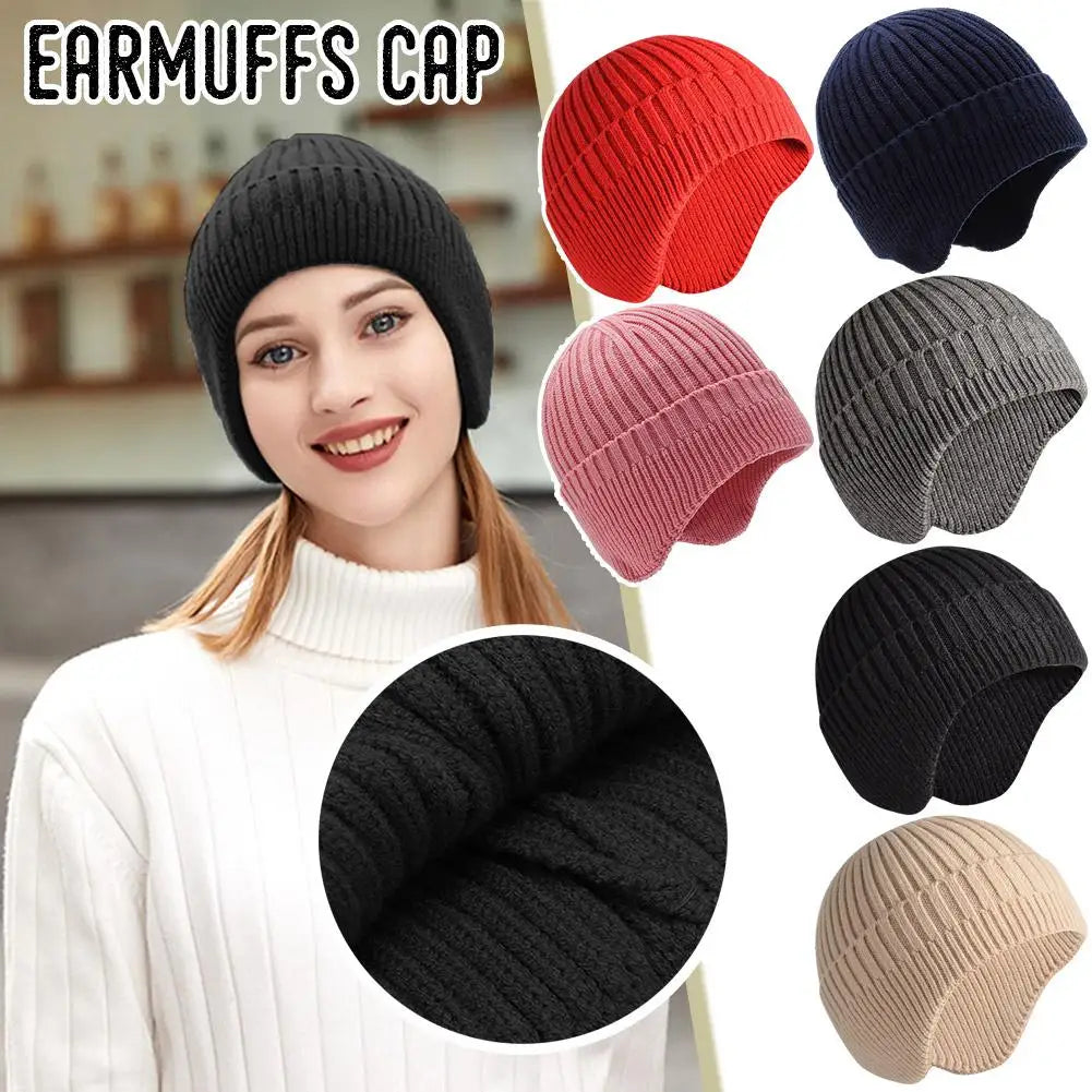 Winter Knit Beanie with Ear Protection – Unisex Cycling Hat