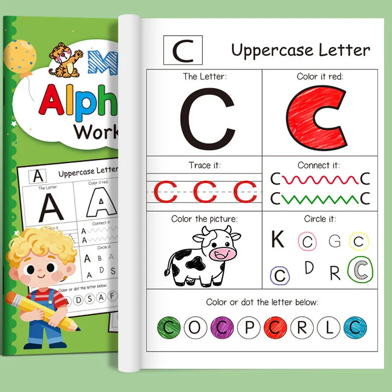 Preschool Alphabet Tracing Workbook My First Letter Learning Book