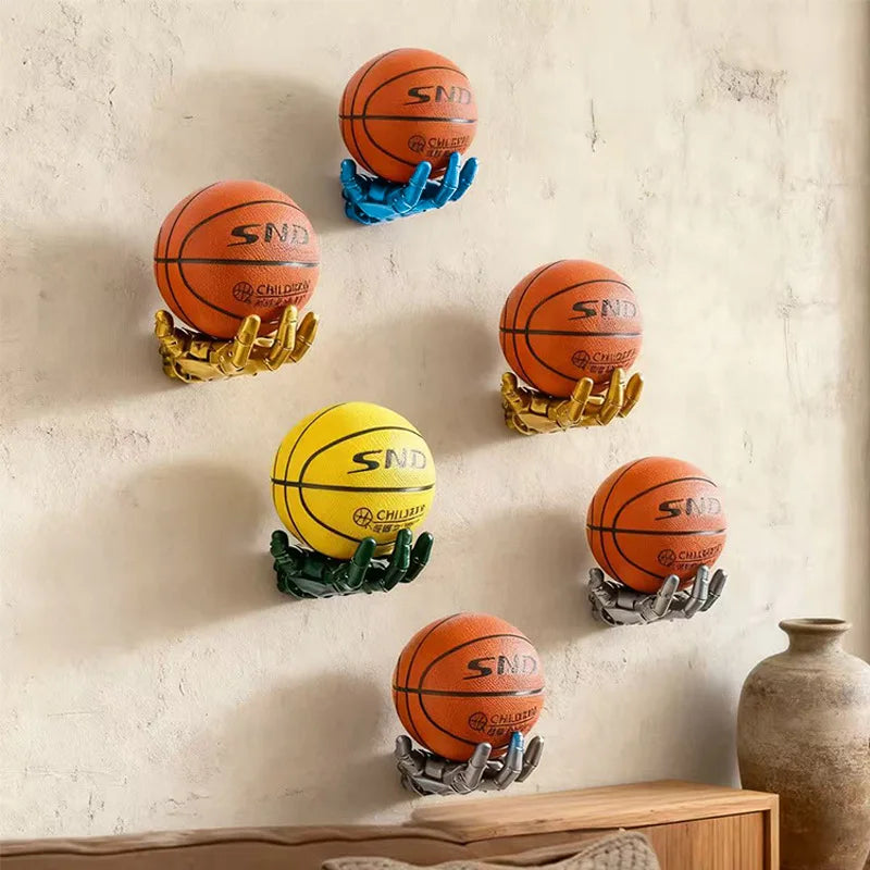 Hot Robotic Arm Basketball Rack Wall Mounted Basketball and Football Storage Rack Home Living Room Decoration Ornaments Peaceful Pleasures Health and Wellness