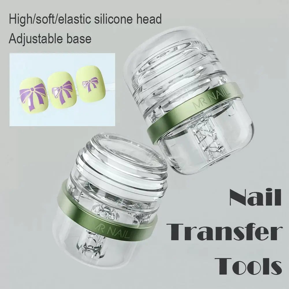 Nail Art Stamping Tools DIY Manicure Pattern Transfer Printing Tool Silicone Stamper Nail Art Styling Tools for Home Salon Peaceful Pleasures Health and Wellness