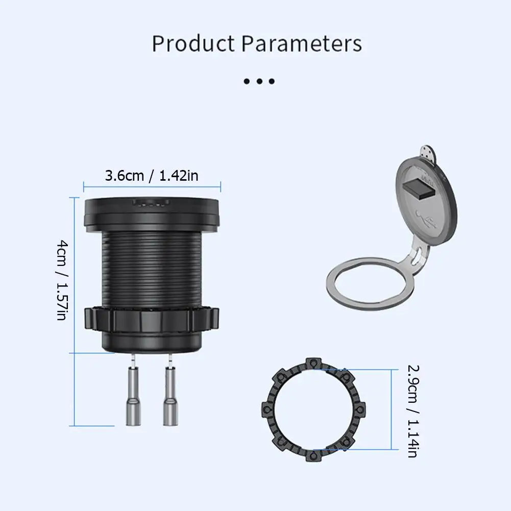 4-Port USB Car Charger 30W PD QC3.0 Fast Charging LED Display