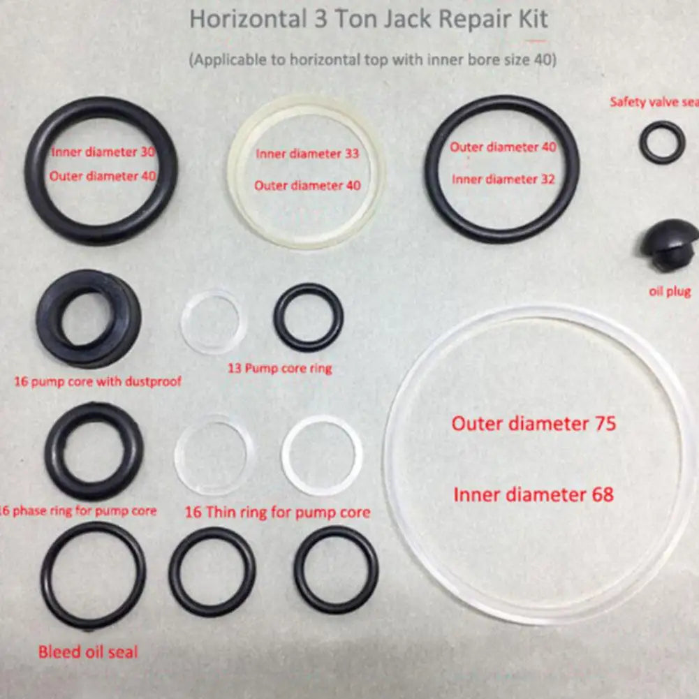 Hydraulic Jack Oil Seal Repair Kit for 3 Ton Jacks Peaceful Pleasures Health and Wellness