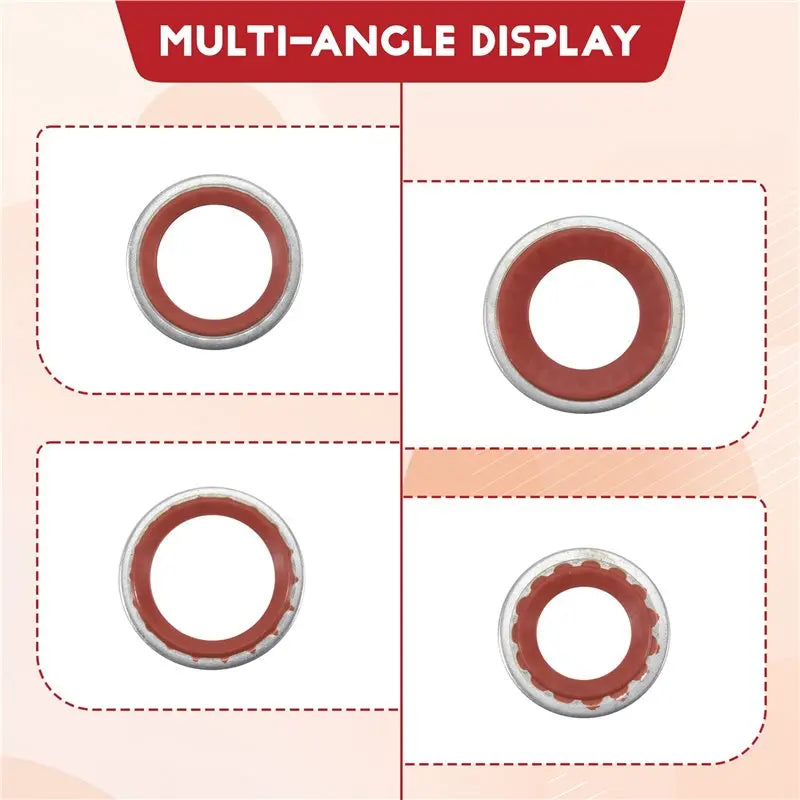 60-Pc A/C Compressor Gasket & Seal Washer Kit – 6 Sizes