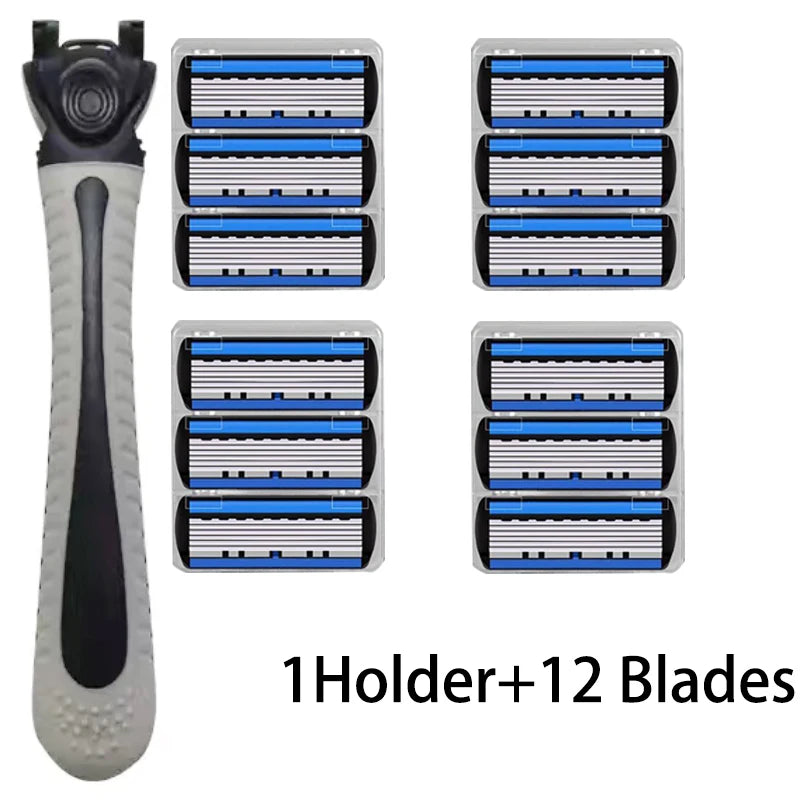 6-Layer Double Edge Safety Razor – Stainless Steel Manual Shaver