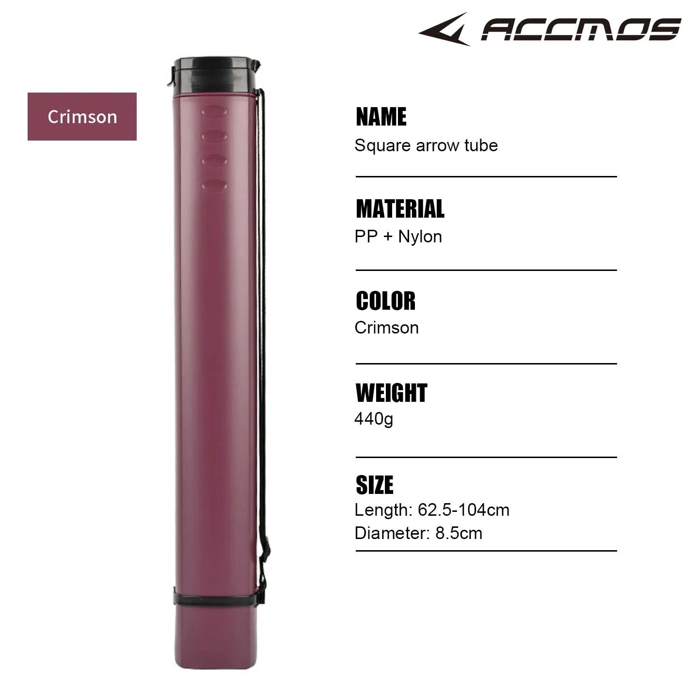 Archery Arrow Tube Adjustable Quiver Plastic Case Bag PE Material