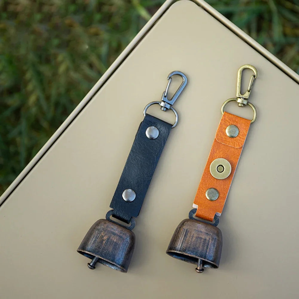 Outdoor Repellent Bear Bell Camping Retro Wind Chime Keychain Accessories Hiking Reminder Pet Pendant Bell for Fishing Peaceful Pleasures Health and Wellness