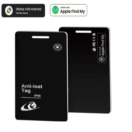 Smart Ultra Thin Wallet Tracker Card for Apple/android Dual System Key Luggage Gps Locator Tag Works with Google Find My Device Peaceful Pleasures Health and Wellness 2 pcs black
