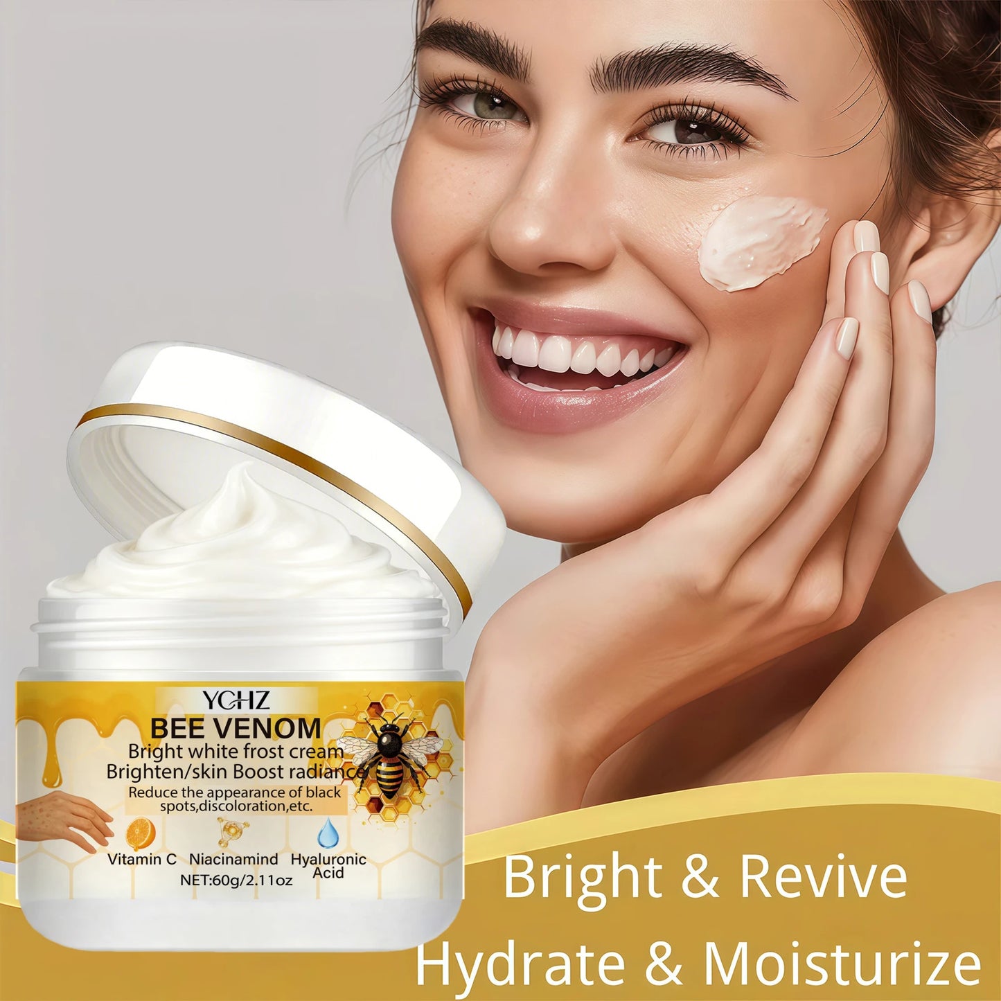 YCHZ Bee Venom Brightening Cream – Even Skin Tone | 60g