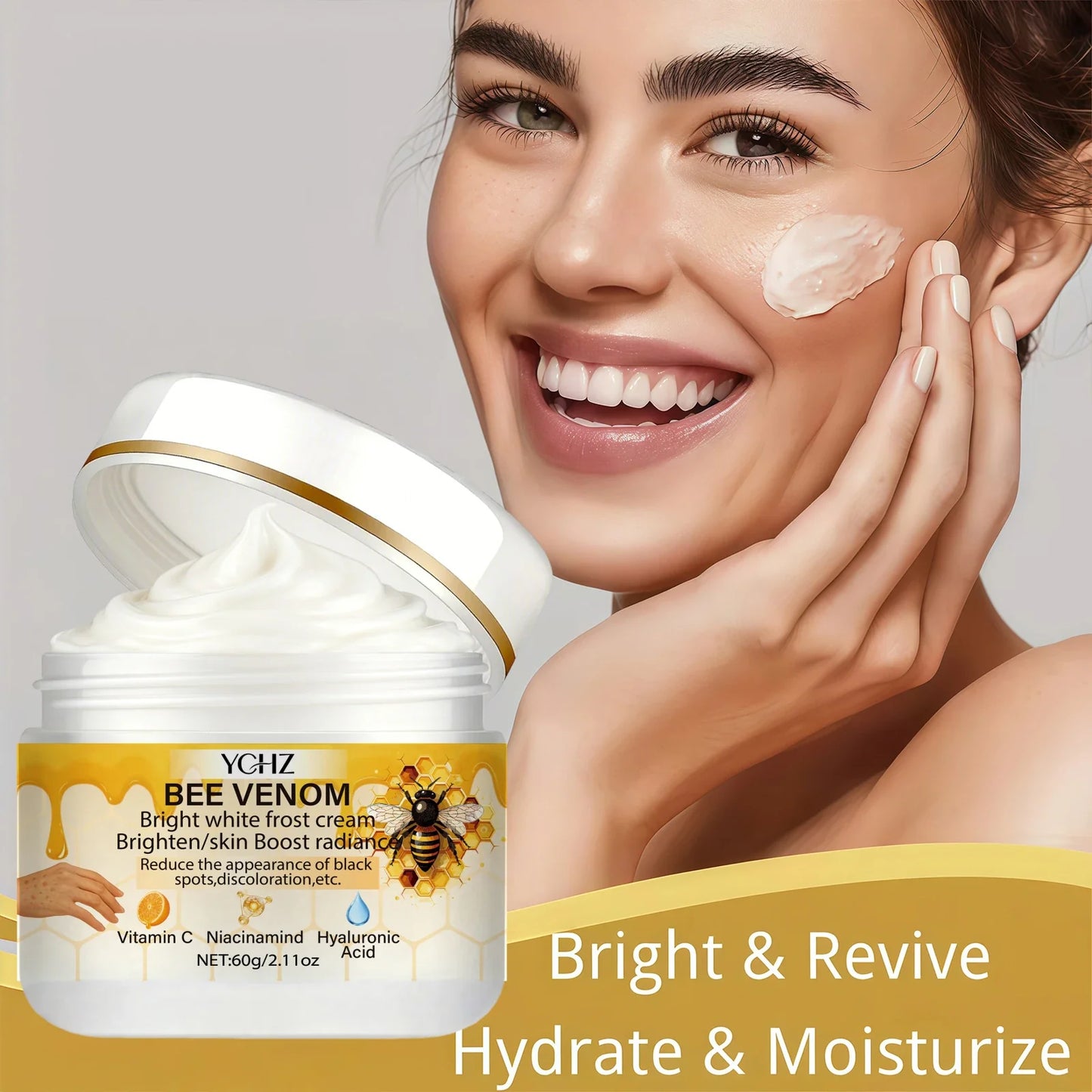 YCHZ Bee Venom Brightening Cream – Dark Spot & Glow 60g