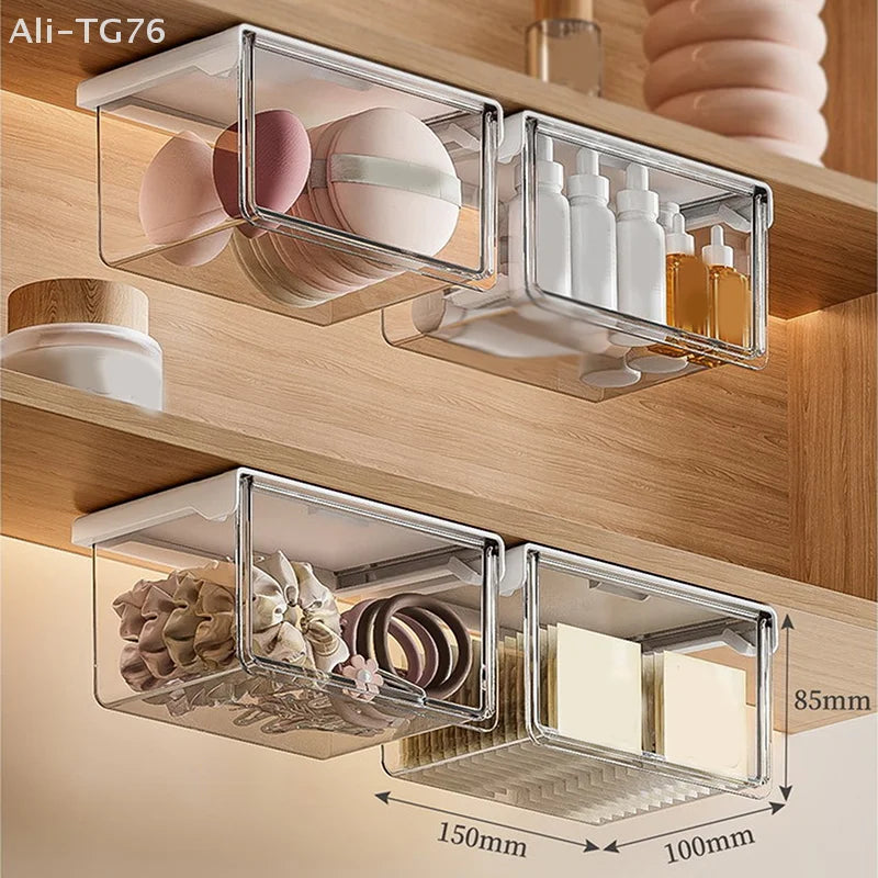 Clear Cosmetic Storage Box | Makeup & Bathroom Organizer