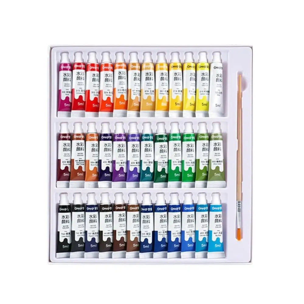 Watercolor Paint Tubes Set | 12–36 Vibrant Colors | 5ml Tubes