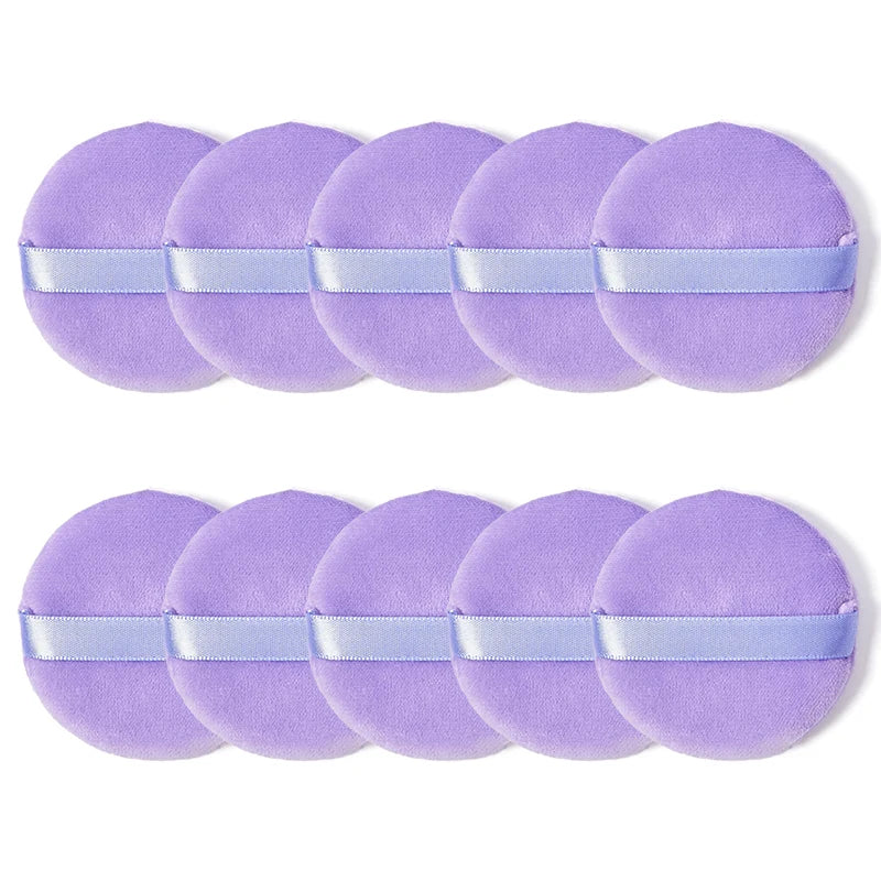 Powder Puff Makeup Sponge Set 5-10 Pcs | Washable Round Puff