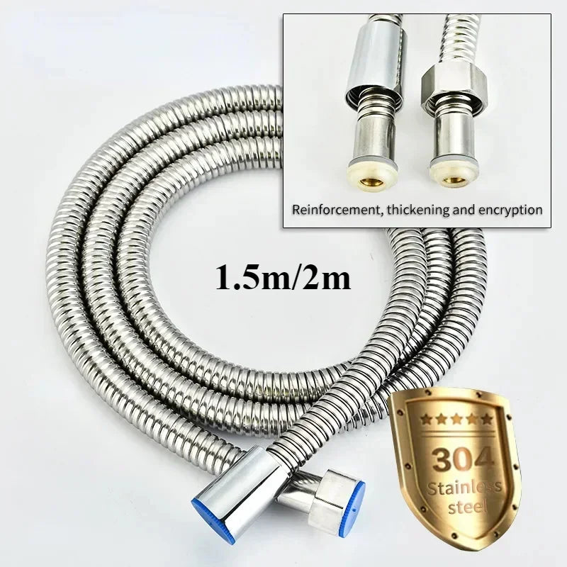Flexible SUS304 Stainless Steel Shower Hose 1.5M & 2M