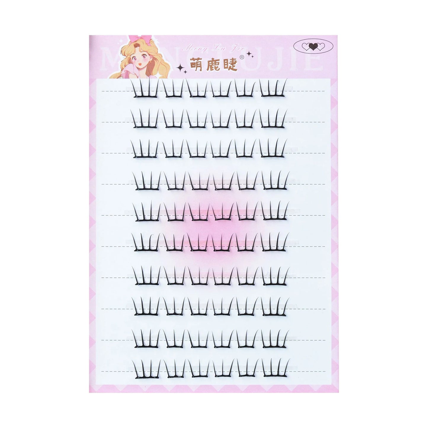 Korean Women's Group Wispy False Eyelashes Cute Cat Paw Eyelash Extension Natural Make Up Large Capacity Idol Manga Lash Cluster Peaceful Pleasures Health and Wellness style 2