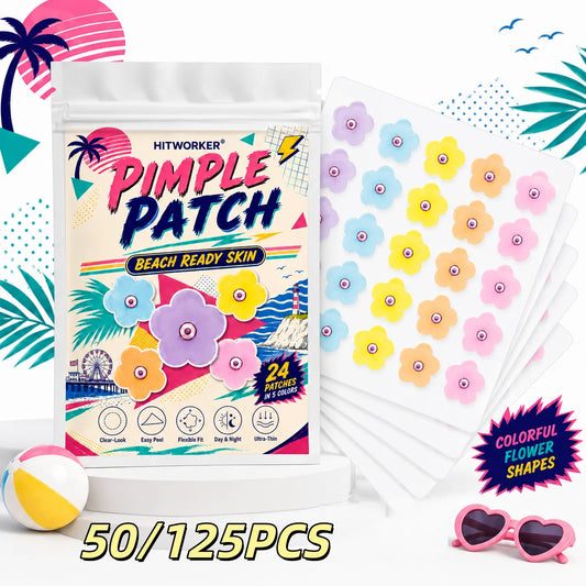 Flower Hydrocolloid Spot Patches 50/125pcs – Cute Blemish Stickers Hydrocolloid Spot Patch Peaceful Pleasures Health and Wellness
